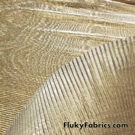 Metallic Gold Pleated Fabric 